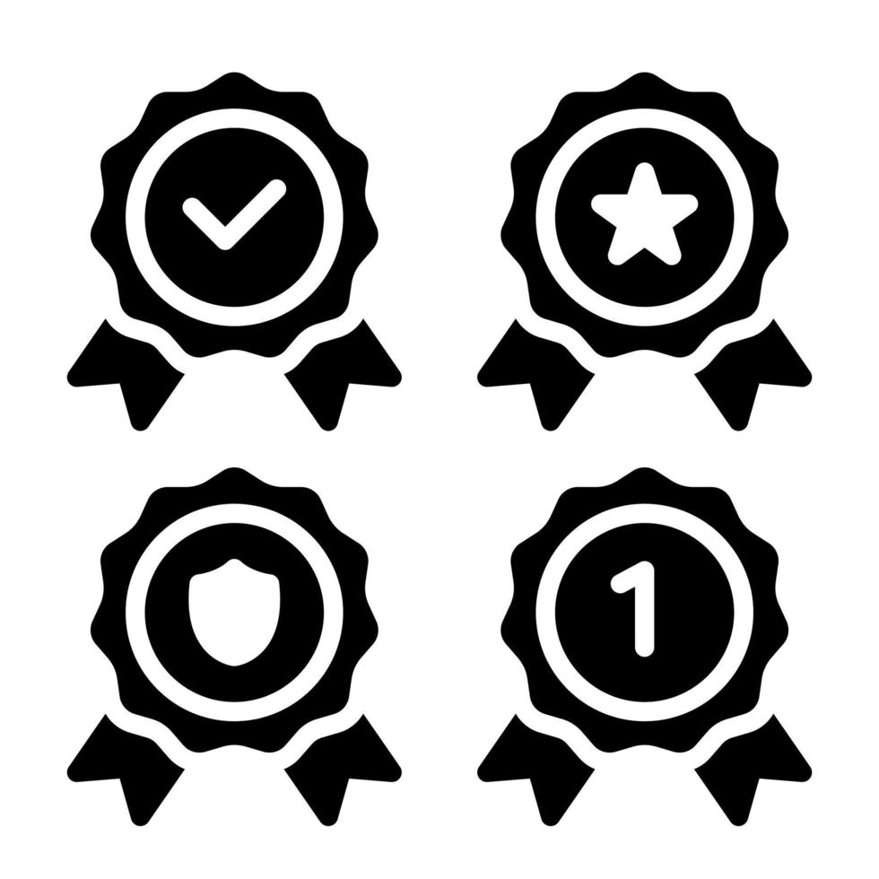 ícone de garantia de garantia. sinal de distintivo de prêmio vetor