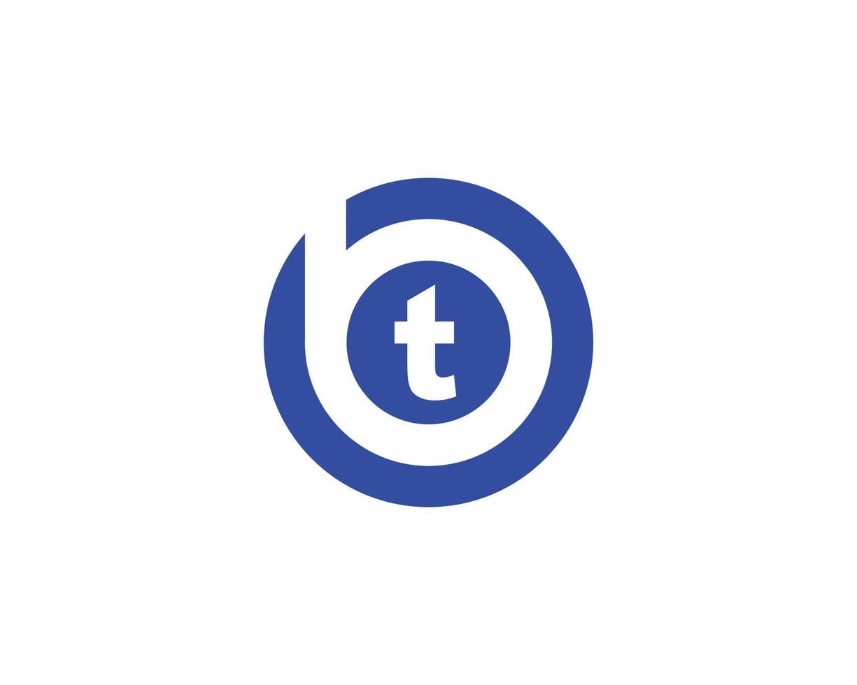 modelo de vetor de design de logotipo bt tb