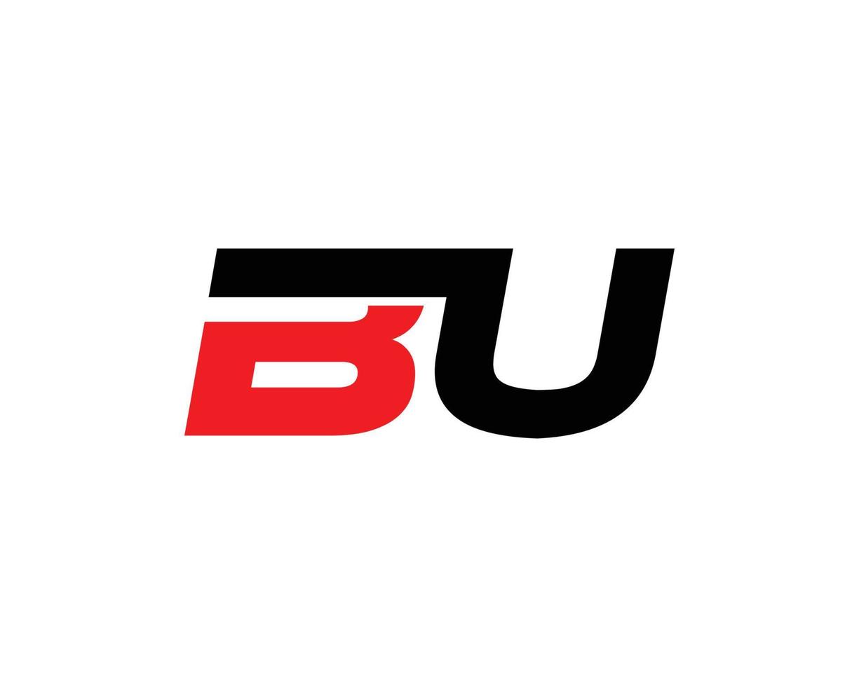 modelo de vetor de design de logotipo bu ub