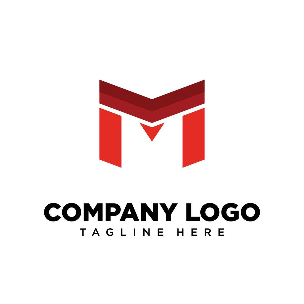 letra de design de logotipo m adequada para empresa, comunidade, logotipos pessoais, logotipos de marca vetor