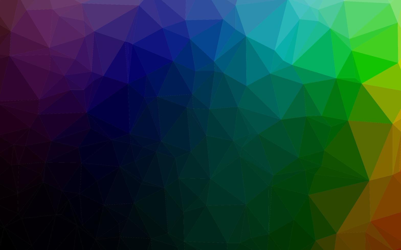 fundo abstrato do polígono do vetor do arco-íris multicolor, escuro.