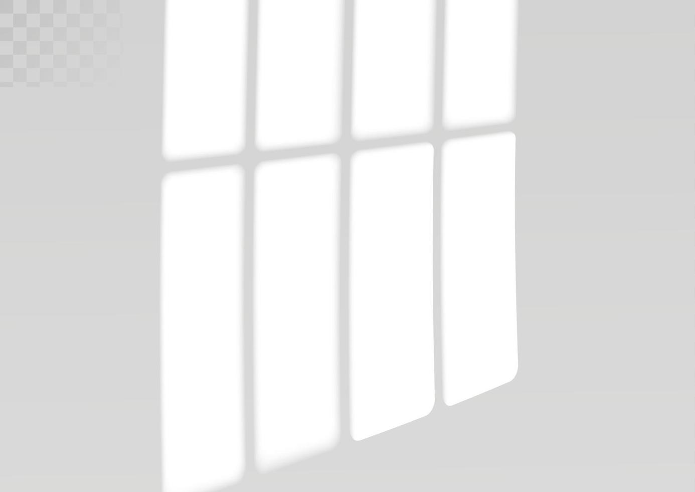 sombra de janela e persianas. efeito de luz realista de sombras e iluminação natural. ilustração vetorial vetor