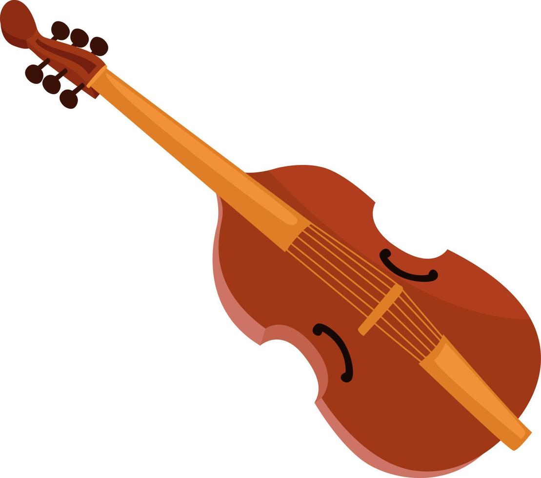 instrumento de violino, ilustração, vetor em fundo branco