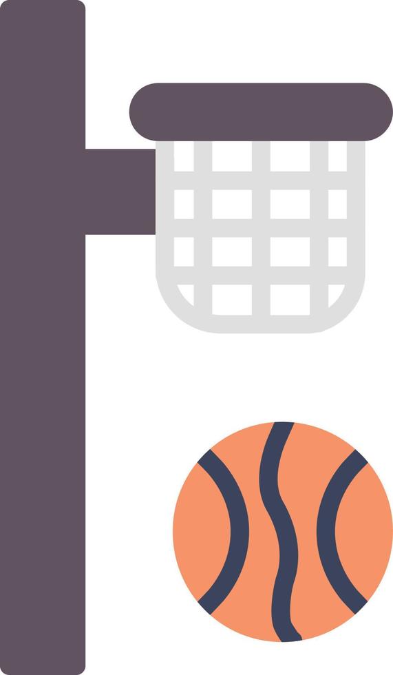 ícone plano de basquete vetor