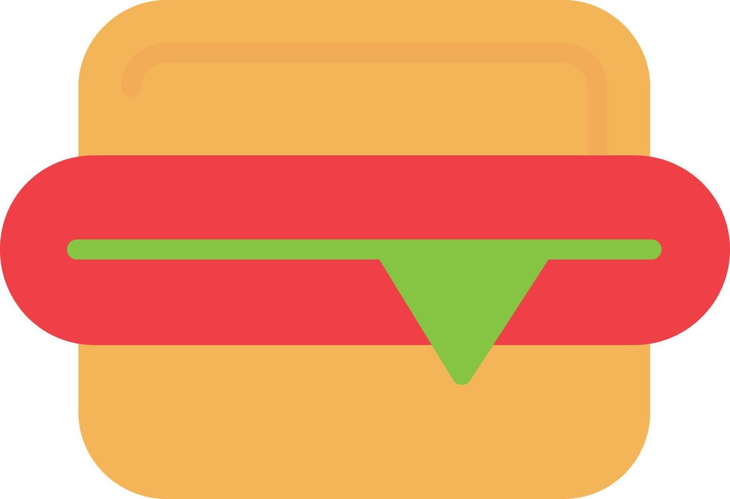 ícone plano de fast food de hambúrguer vetor