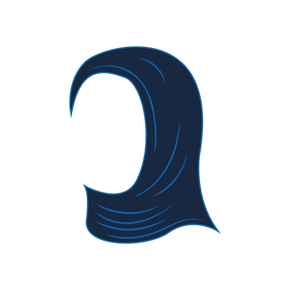 vetor de ícone de logotipo de lenço simples