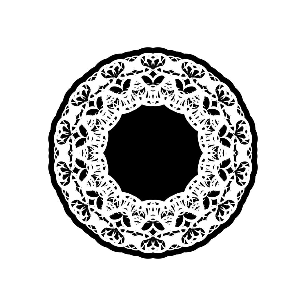 padrão circular em forma de mandala para henna, mehndi, tatuagem, decoração. vetor