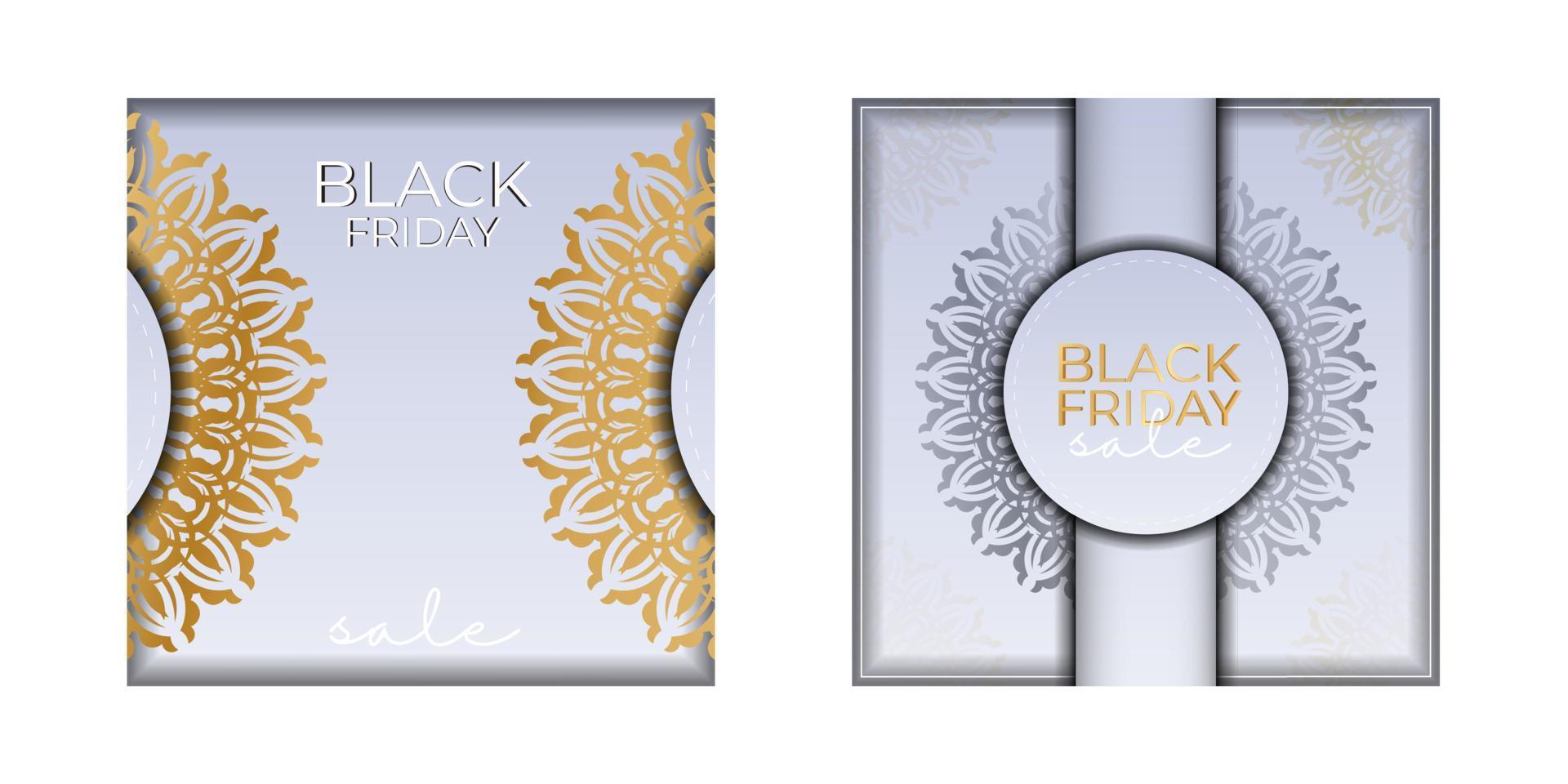 modelo de cartaz de sexta-feira negra na cor bege com ornamento de luxo vetor