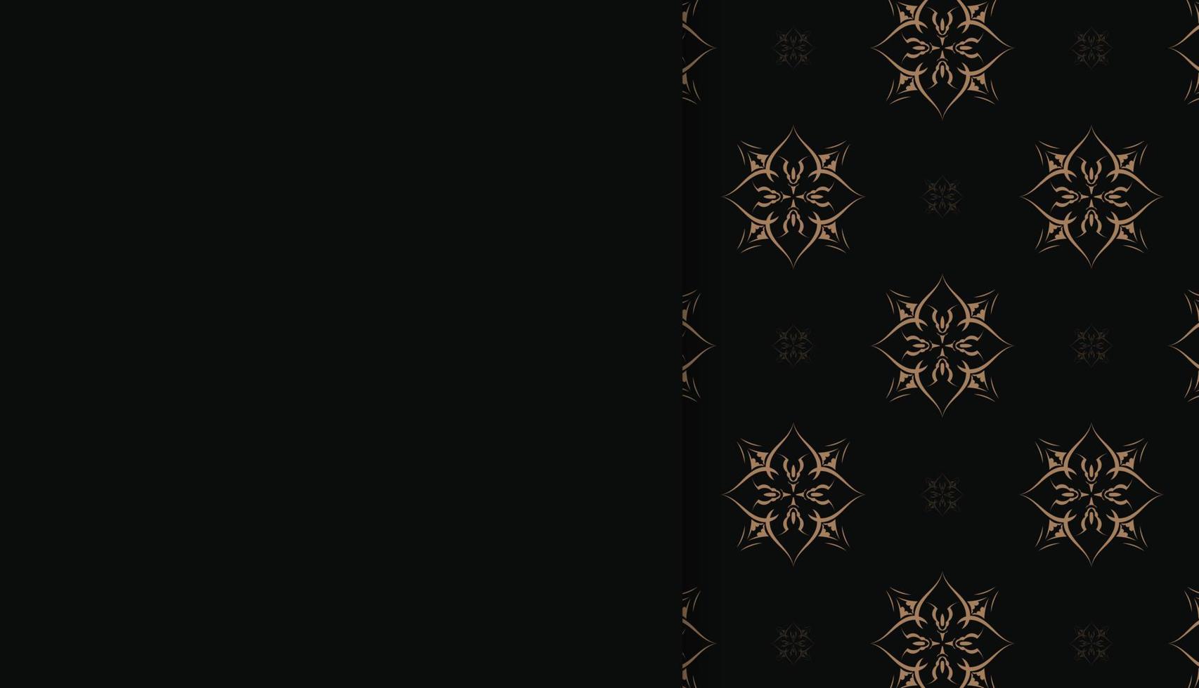 modelo de banner de cor preta com padrão marrom abstrato para design de logotipo vetor