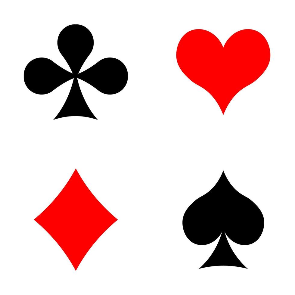 naipes de cartas de baralho. ilustração vetorial plana sobre fundo branco vetor