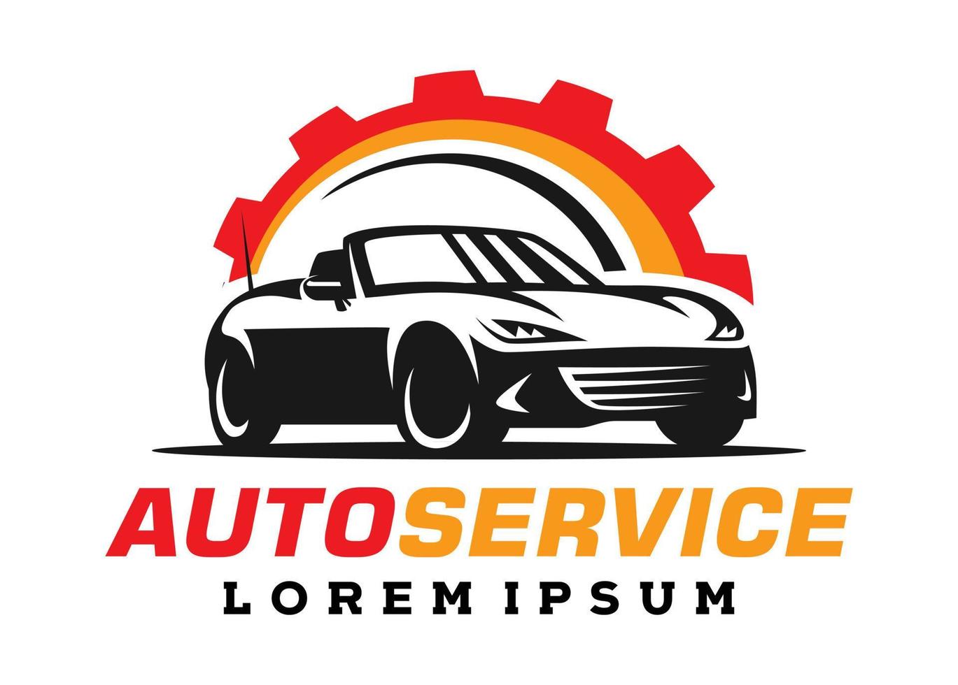 ilustração de logotipo de serviço automático de carro vetor