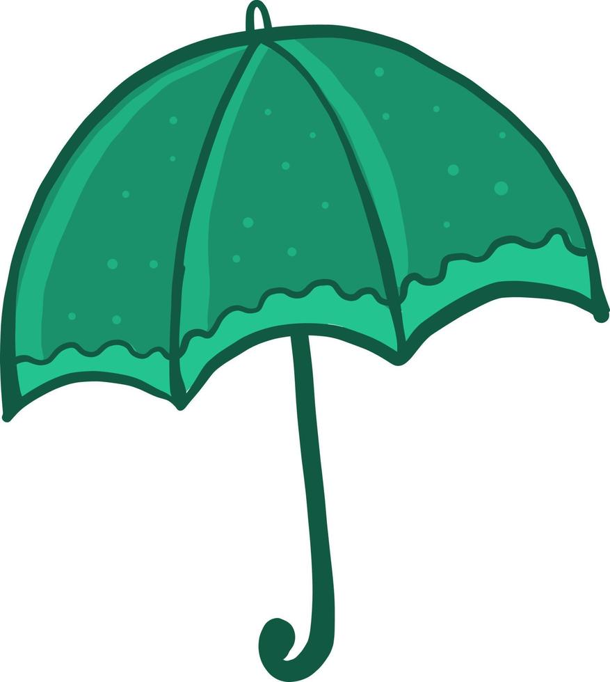 guarda-chuva verde, ilustração, vetor em fundo branco