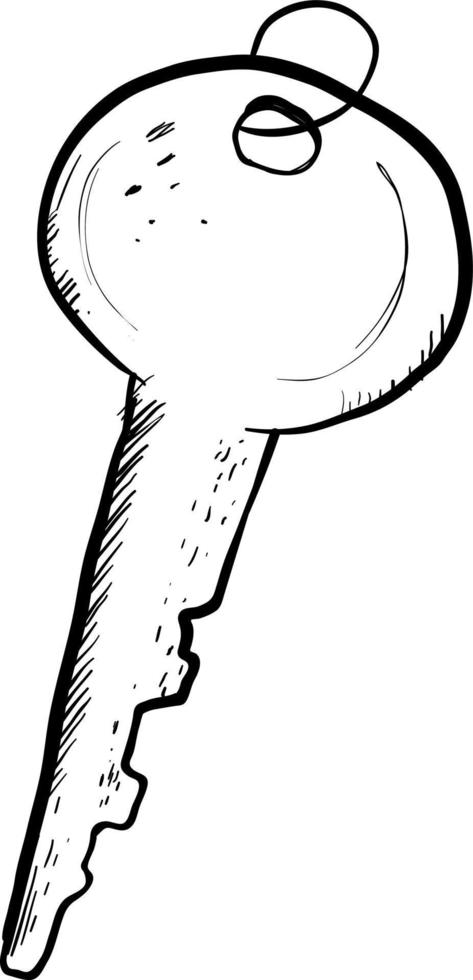 desenho de chave, ilustração, vetor em fundo branco.