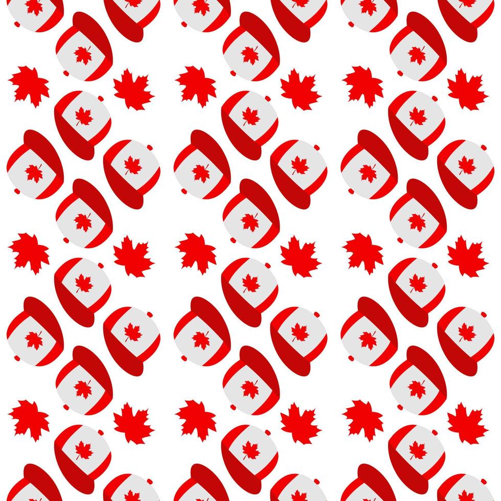 Canadá folha padrão, ilustração, vetor em fundo branco.