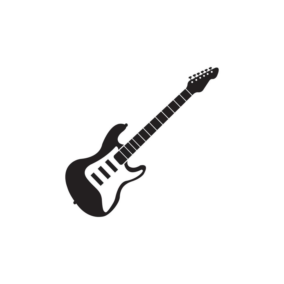 ilustração de ícone de vetor de modelo de logotipo de guitarra