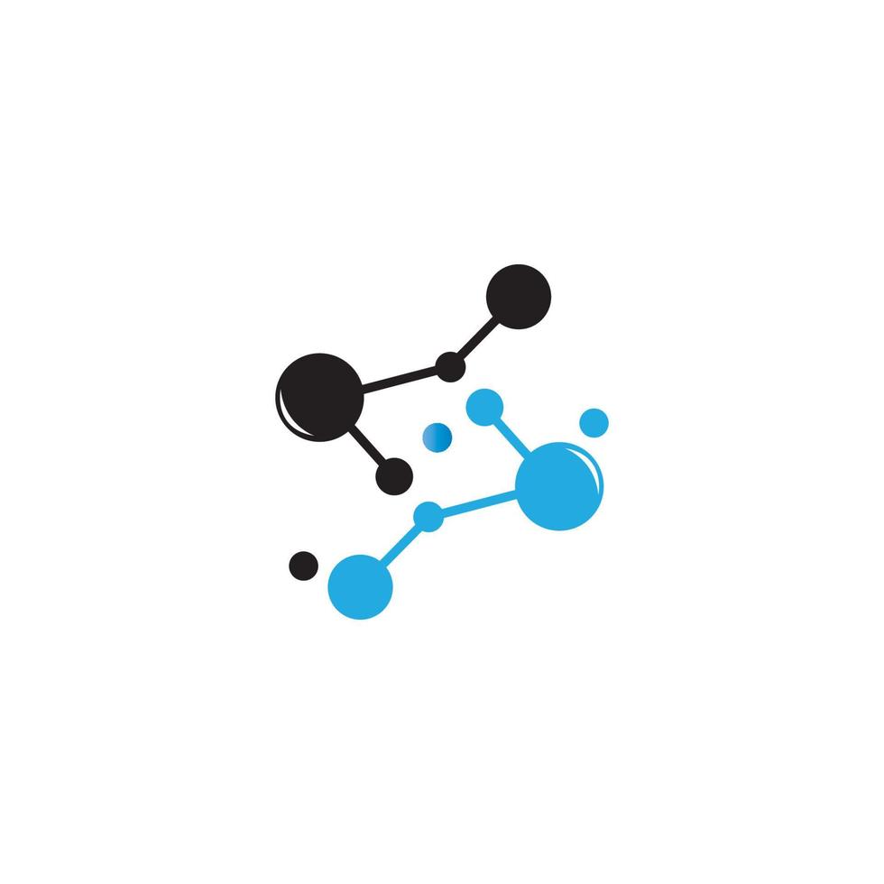 desenho de ilustração vetorial de logotipo de molécula vetor