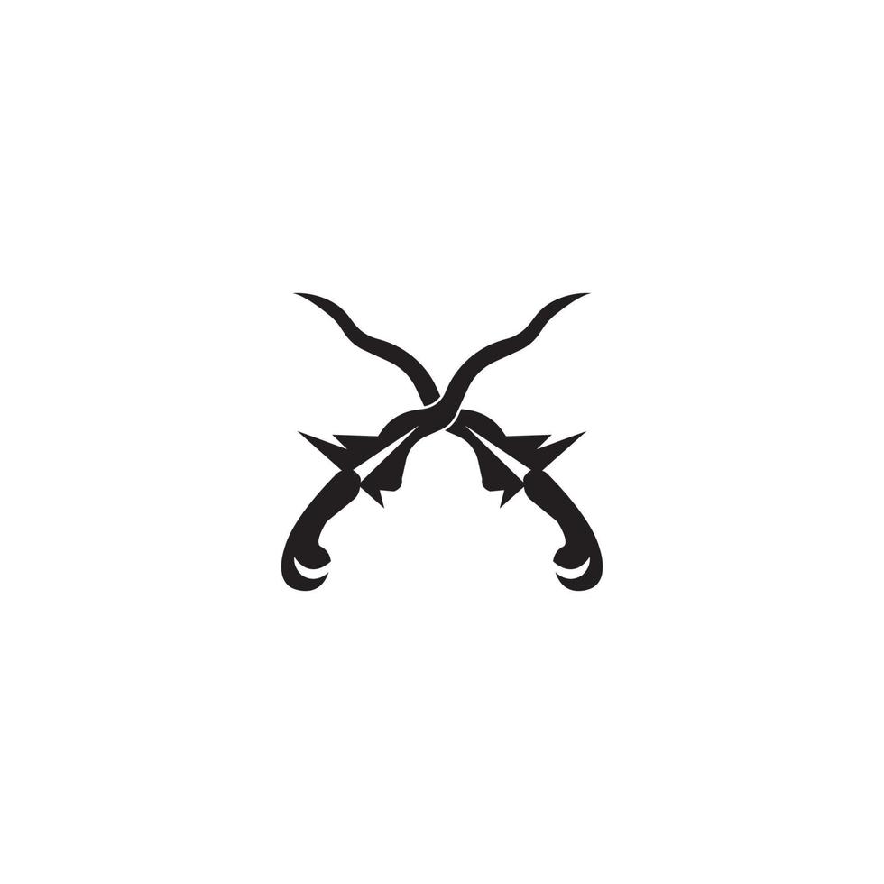 modelo de design de vetor de ícone de logotipo keris