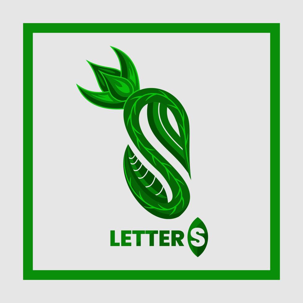logotipo da letra s, símbolo de beleza e saúde, design simples e moderno vetor