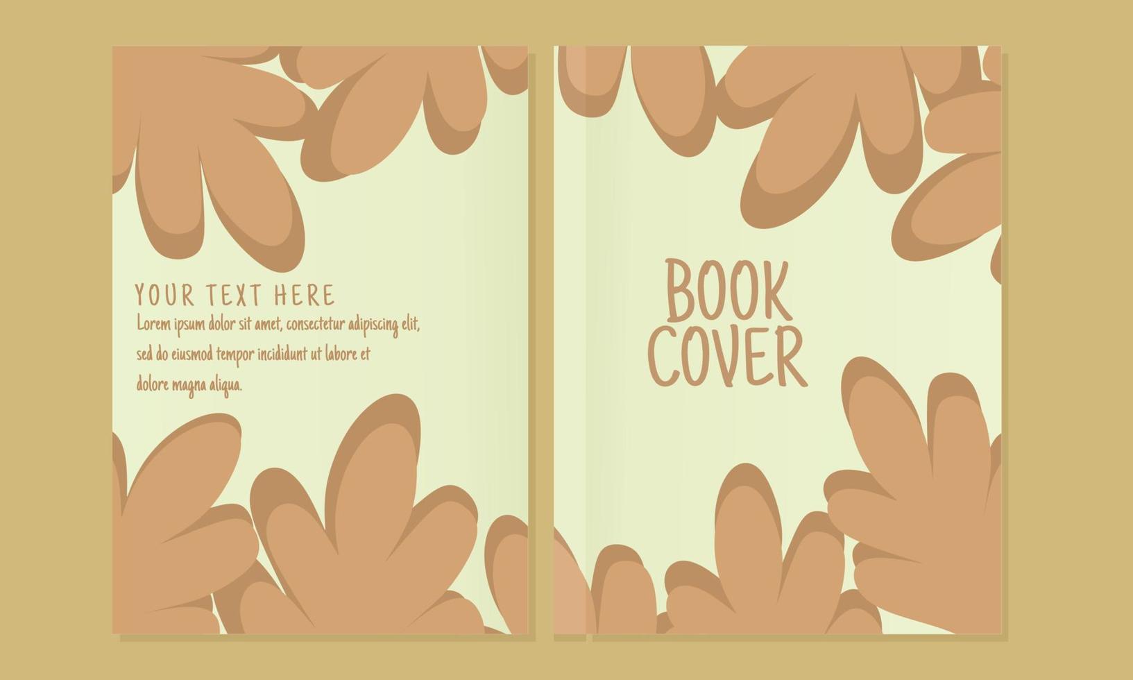 conjunto de livro de capa de página bonito. design abstrato e floral beauty.design em a4. para notebooks, planejadores, brochuras, livros infantis, catálogos etc vetor