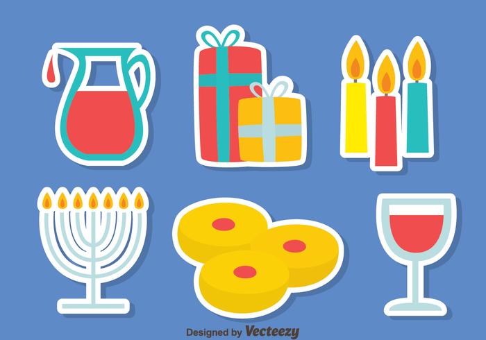 Shabbat Elemento Vector Set