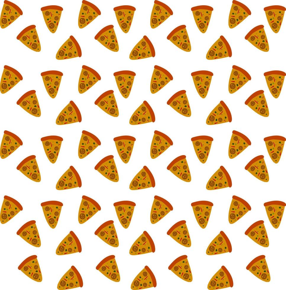 papel de parede de pizza, ilustração, vetor em fundo branco