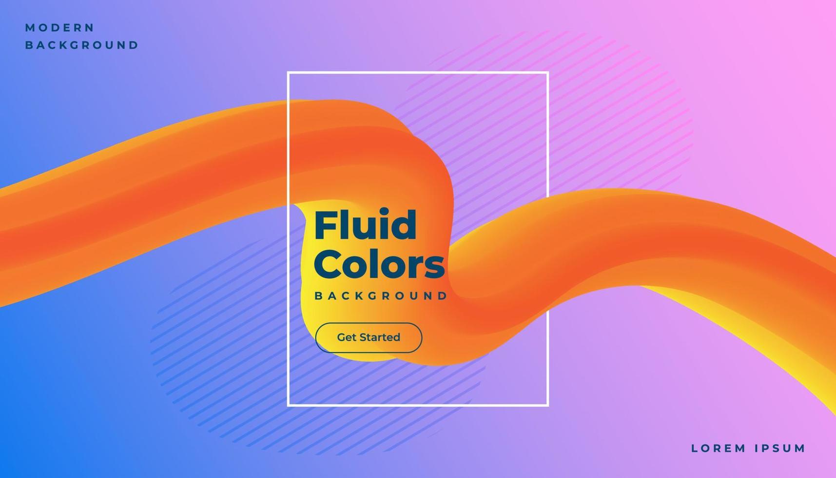 fundo abstrato gradiente com elemento de design fluido 3d colorido. vetor eps10.