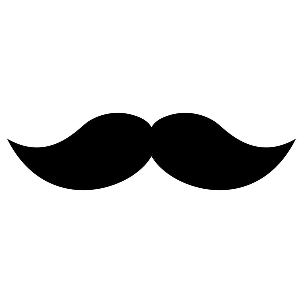 bigode em fundo branco vetor