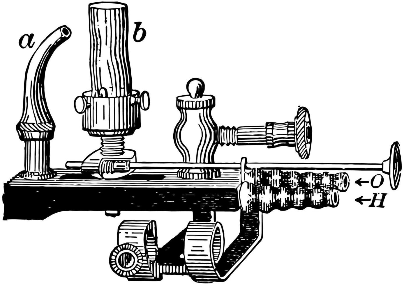 queimador de luz de cal, ilustração vintage vetor