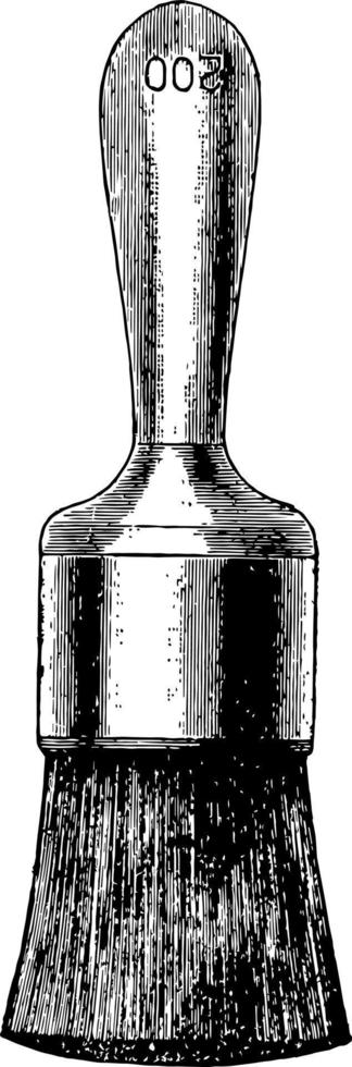 escovas de estêncil com gravura vintage de cerdas curtas firmemente embaladas. vetor