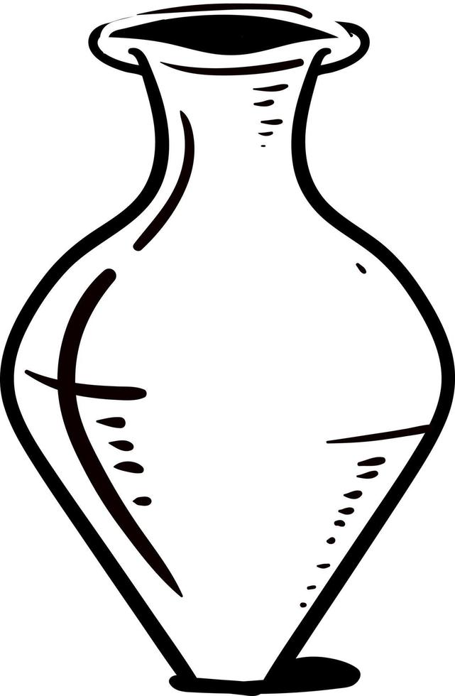 desenho de vaso, ilustração, vetor em fundo branco.