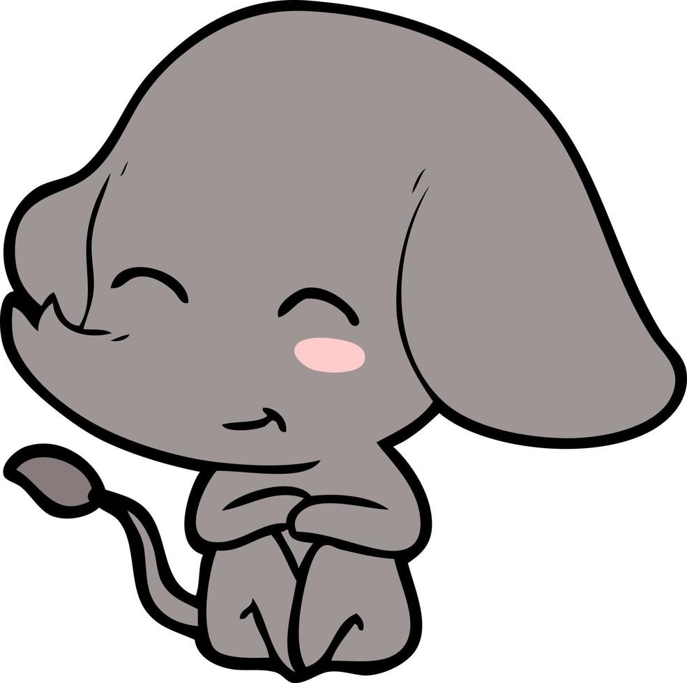 personagem de elefante vetor em estilo cartoon