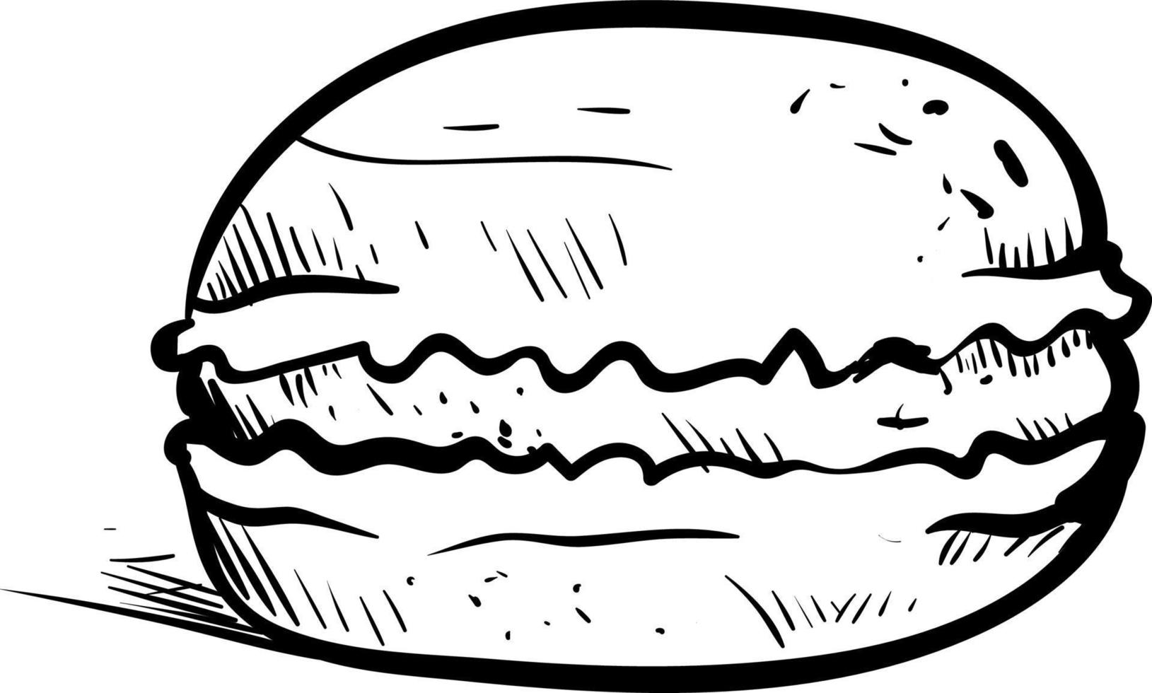 desenho de macaron, ilustração, vetor em fundo branco.