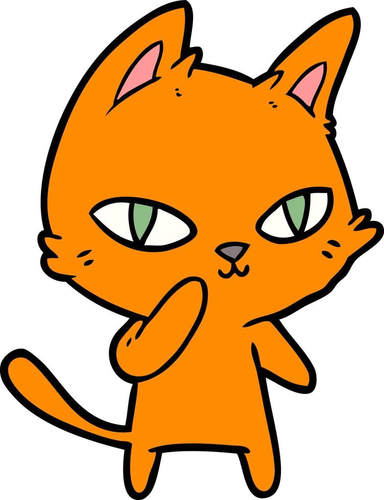 personagem de gato vetorial em estilo cartoon vetor