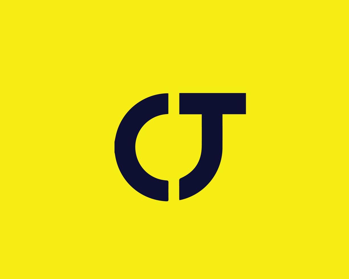 modelo de vetor de design de logotipo ct tc