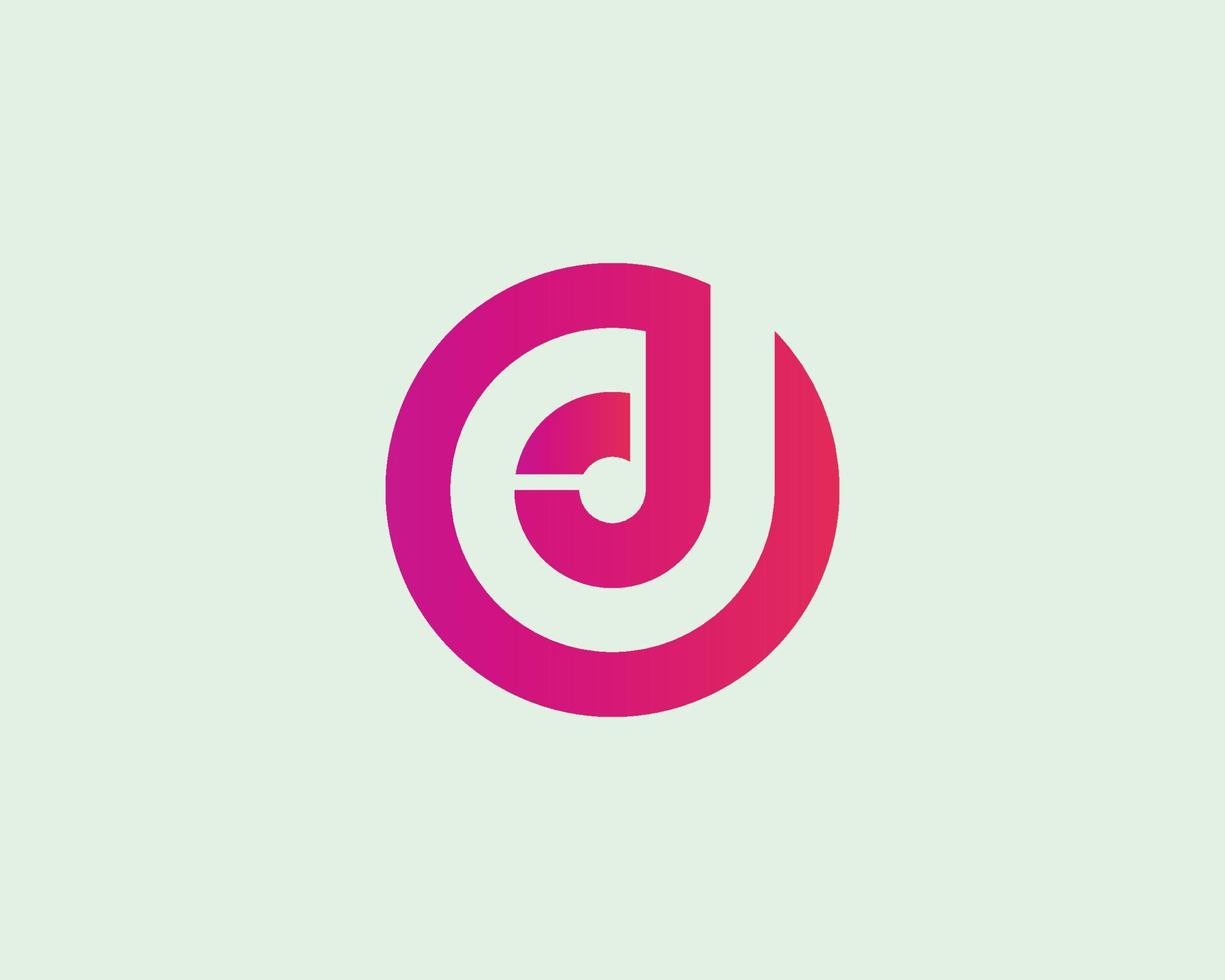 modelo de vetor de design de logotipo dj jd