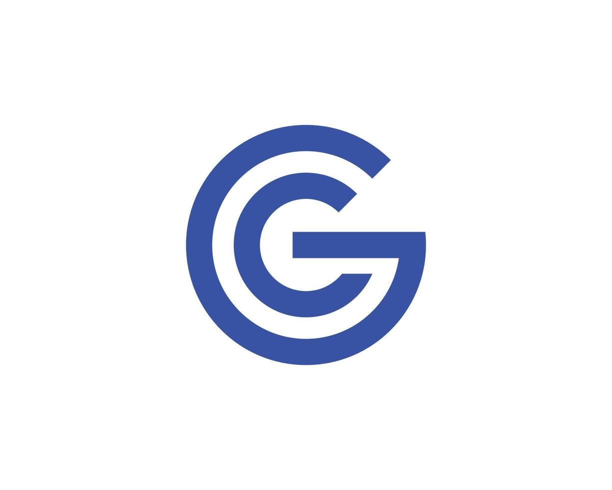 modelo de vetor de design de logotipo cg gc