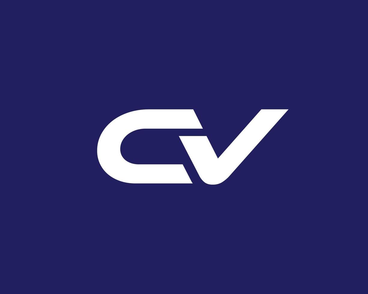 modelo de vetor de design de logotipo cv vc