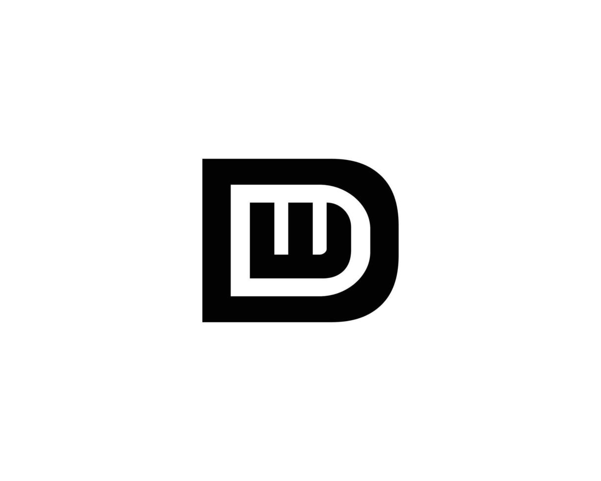 modelo de vetor de design de logotipo dw wd