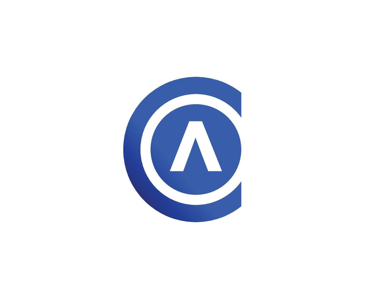 modelo de vetor de design de logotipo ca ac