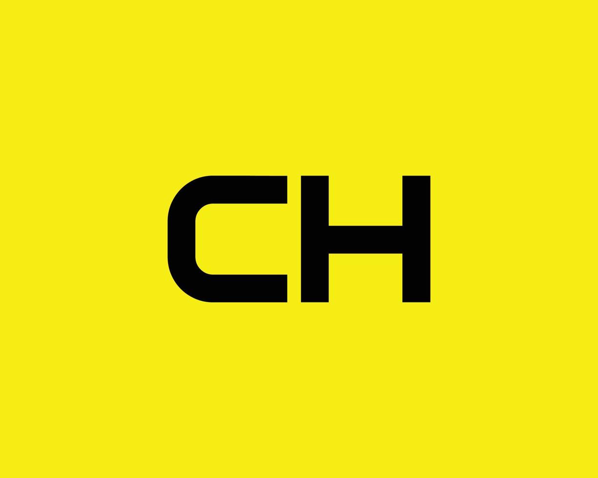 modelo de vetor de design de logotipo ch hc