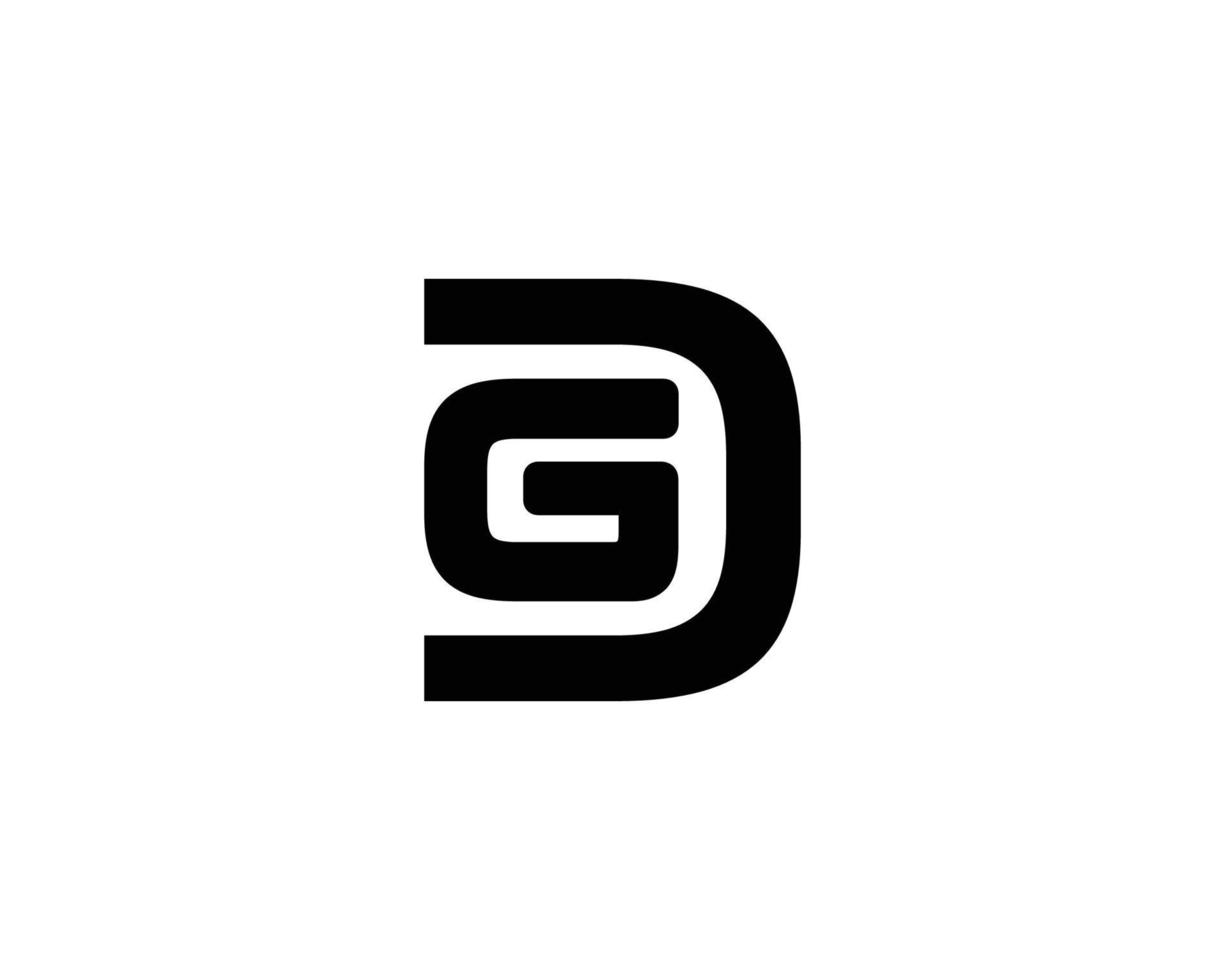 modelo de vetor de design de logotipo dg gd