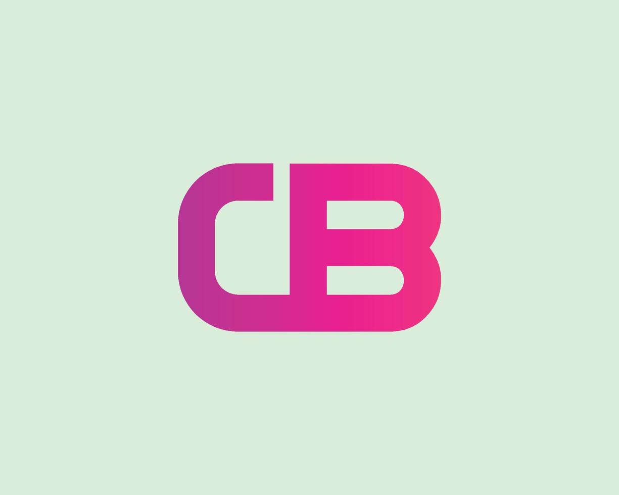 modelo de vetor de design de logotipo cb bc