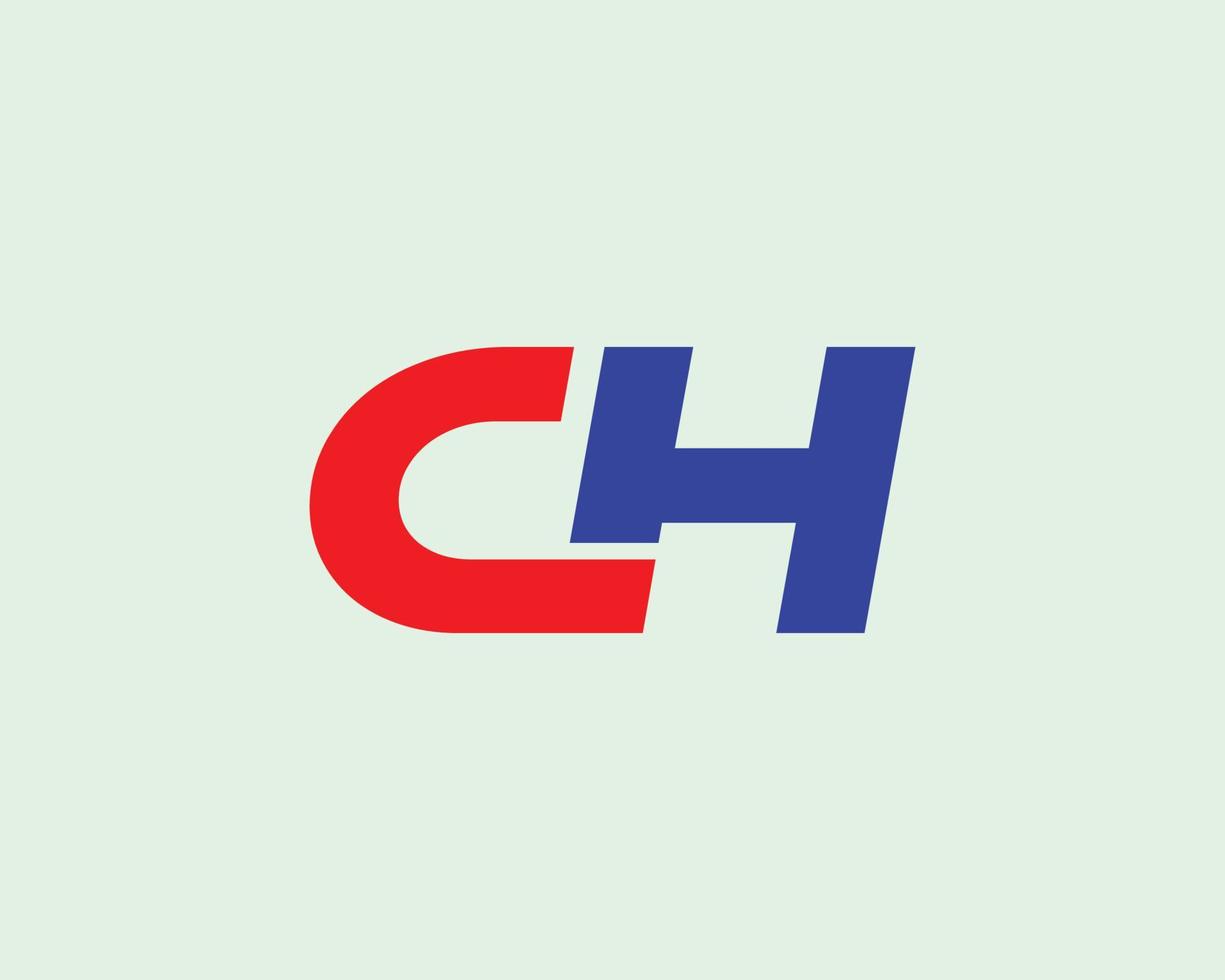 modelo de vetor de design de logotipo ch hc