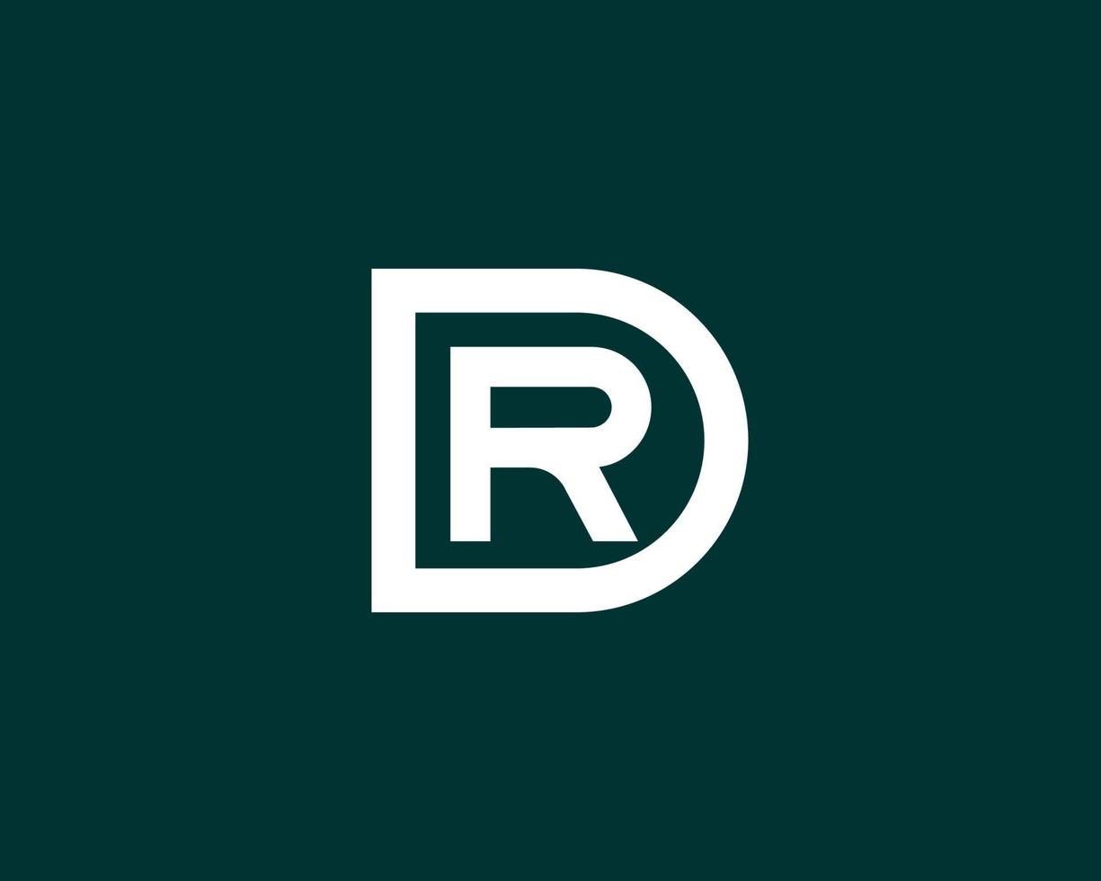 modelo de vetor de design de logotipo dr rd