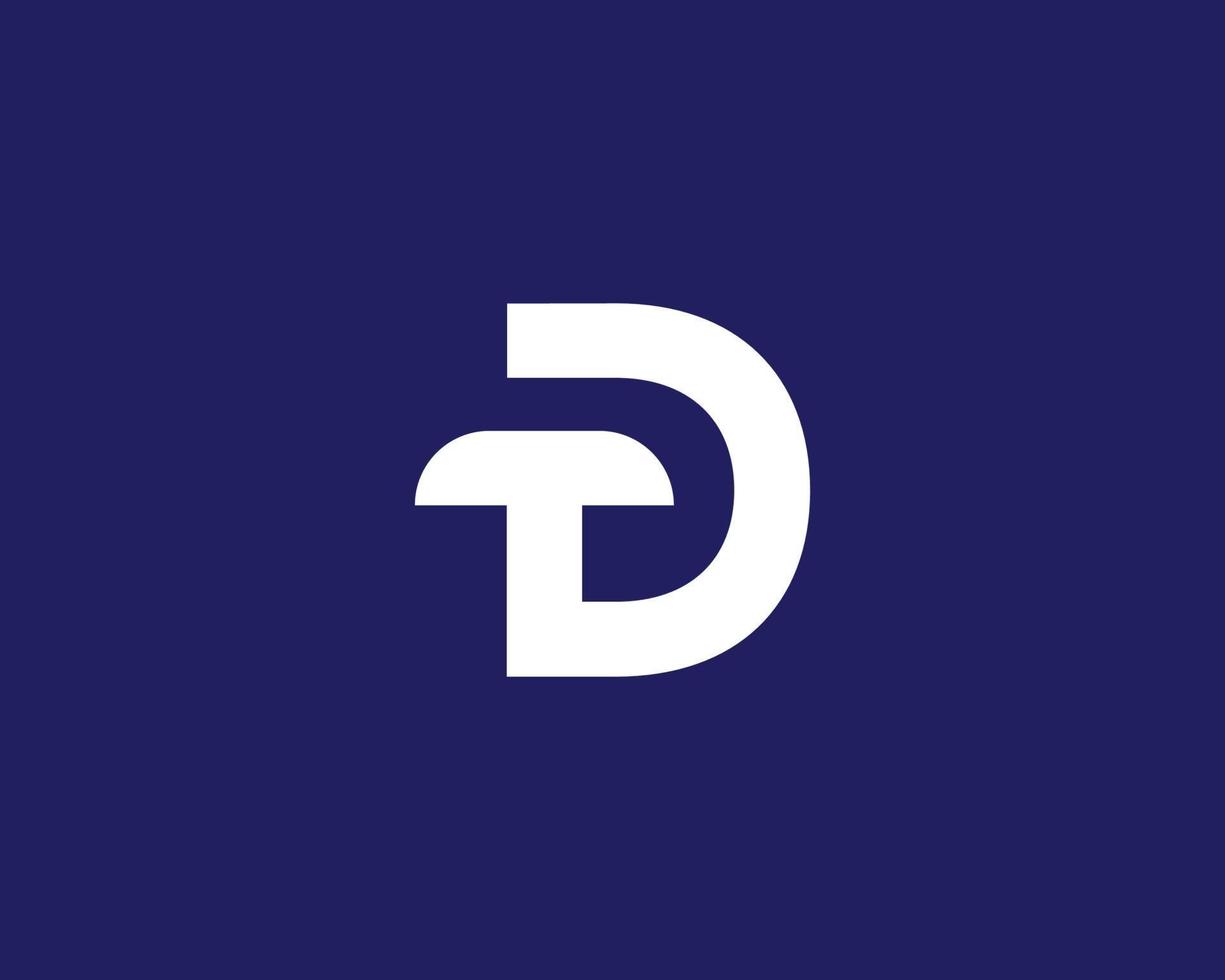 modelo de vetor de design de logotipo dt td