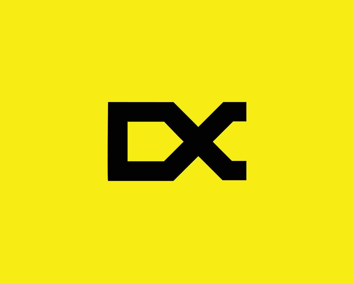 modelo de vetor de design de logotipo dx xd