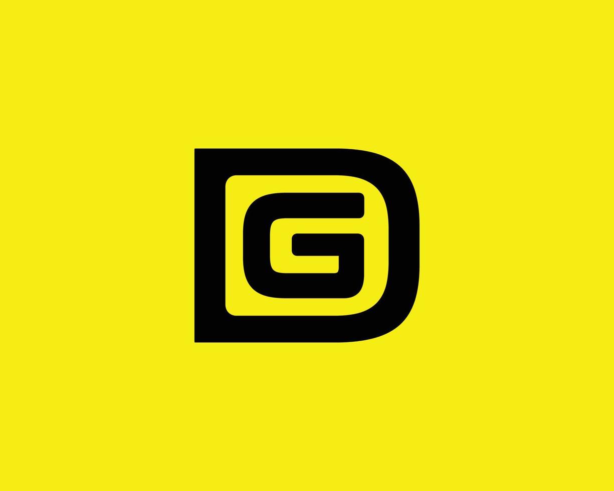 modelo de vetor de design de logotipo dg gd