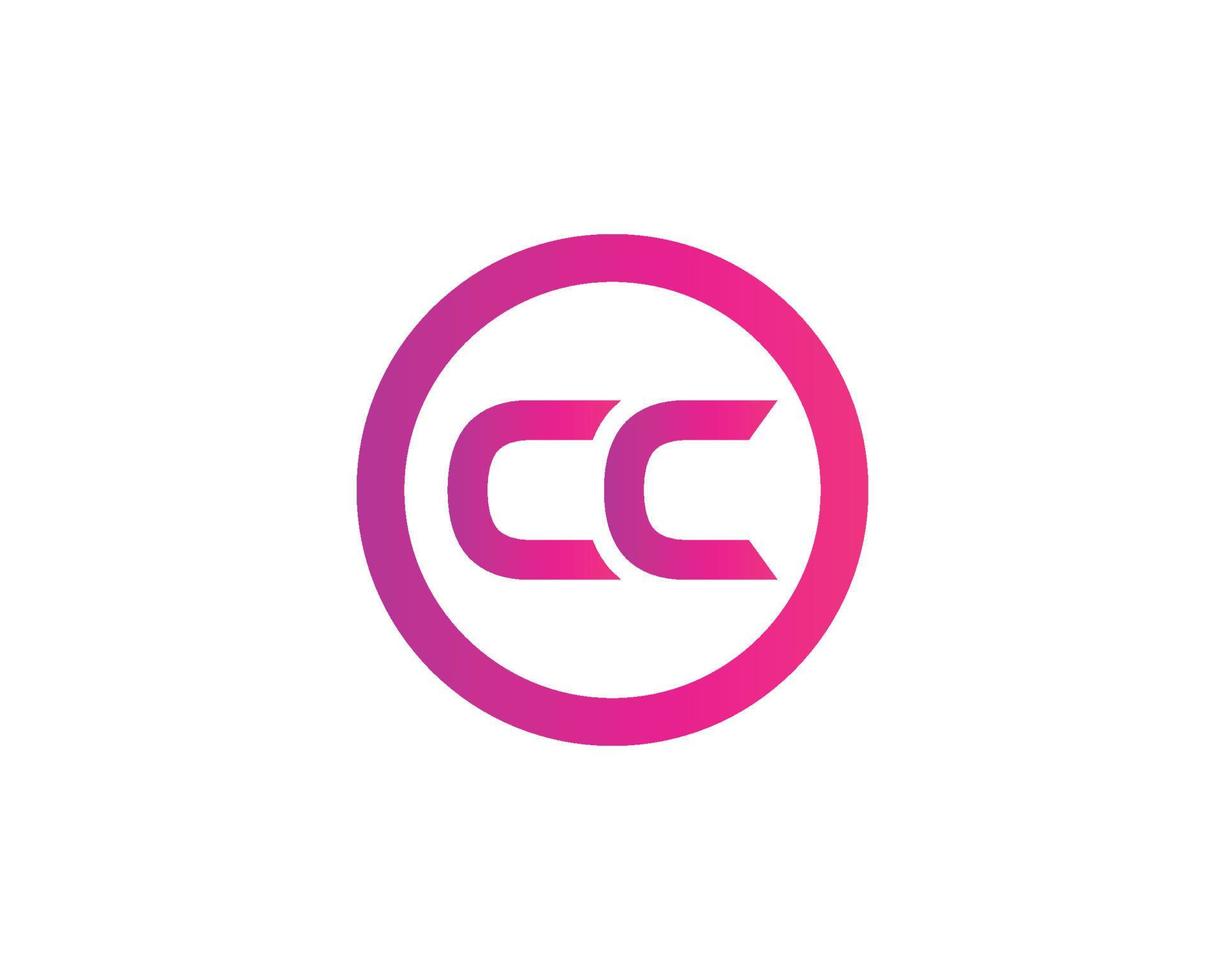modelo de vetor de design de logotipo cc