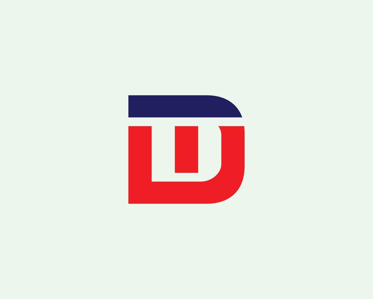 modelo de vetor de design de logotipo dw wd