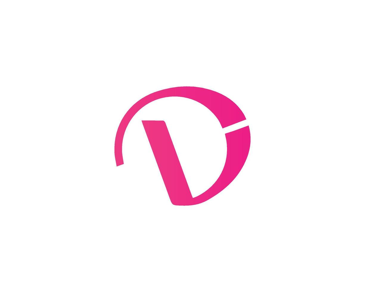 modelo de vetor de design de logotipo dv vd